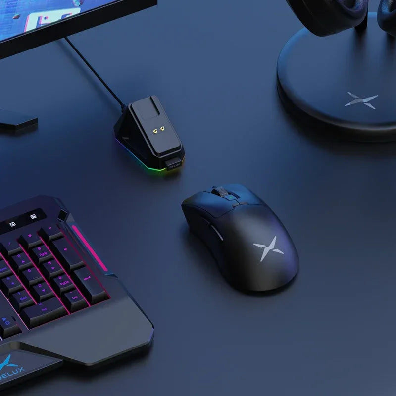 NNEOBA Wireless Gaming Mouse 8K Polling RGB Dock-4