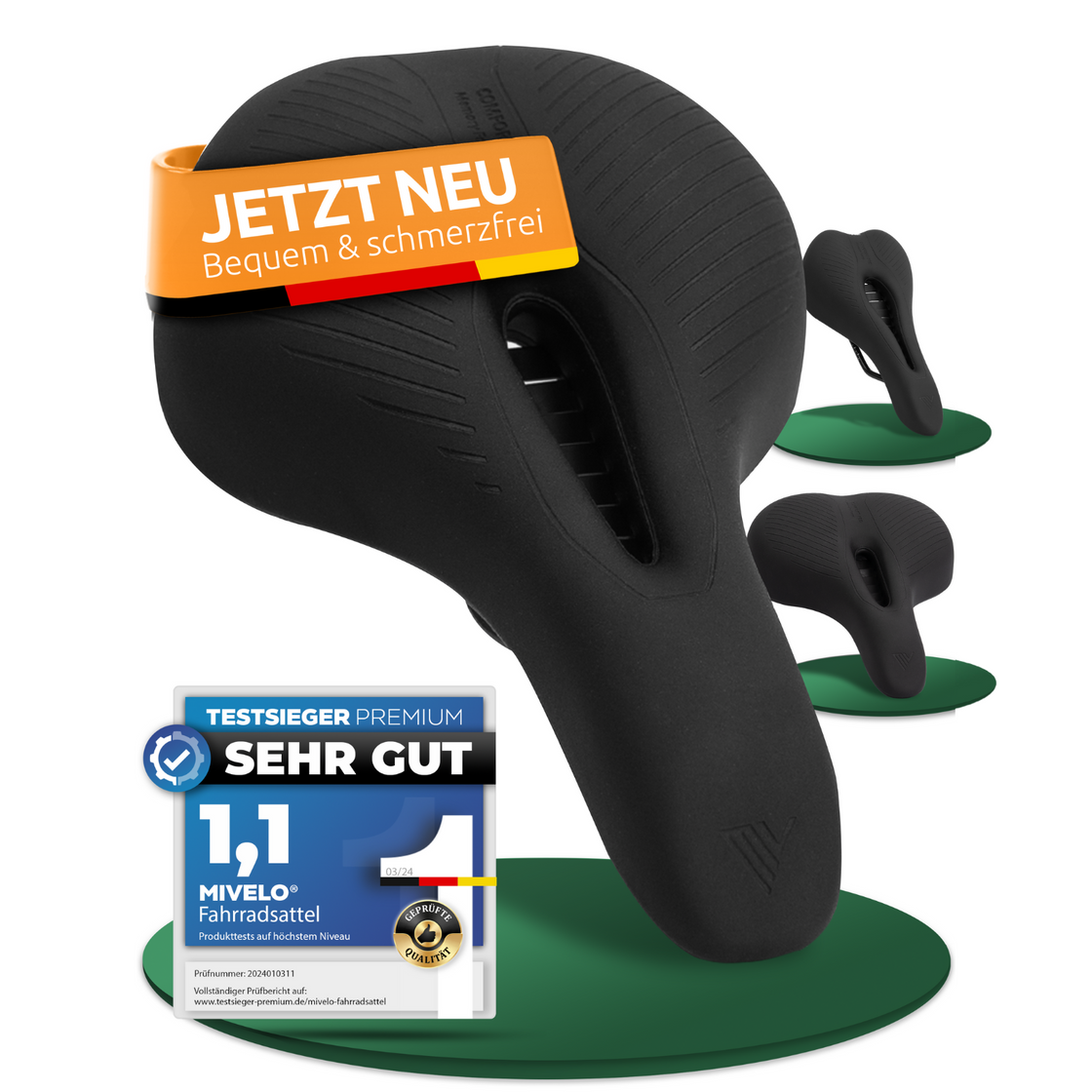Mivelo Fahrradsattel Trekking Comfort Pro-0