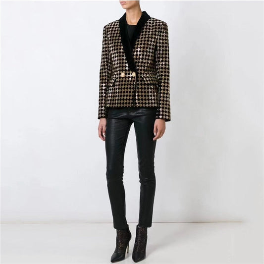 Diamond Inlay Blazer, Wall Street | Women - BYMANYC ® New York-0