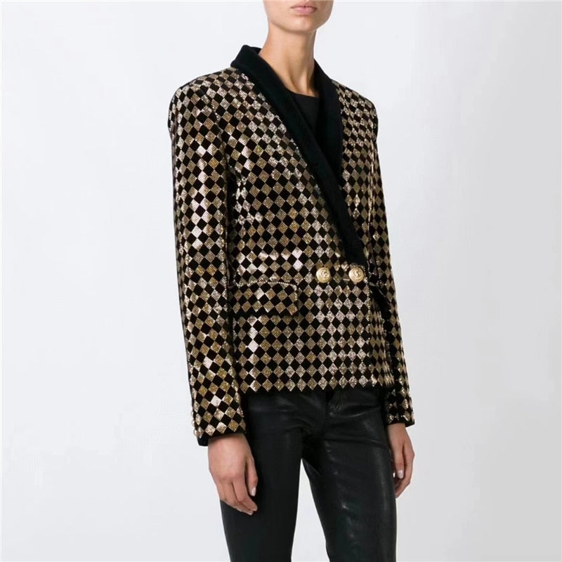 Diamond Inlay Blazer, Wall Street | Women - BYMANYC ® New York-1