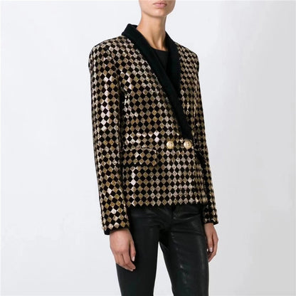 Diamond Inlay Blazer, Wall Street | Women - BYMANYC ® New York-1