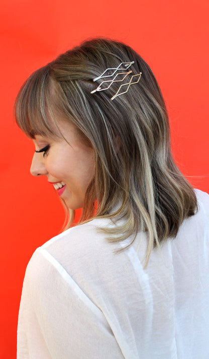 Diamond Hair Bobbies  |  Gold/Rose Gold/Rhodium-1
