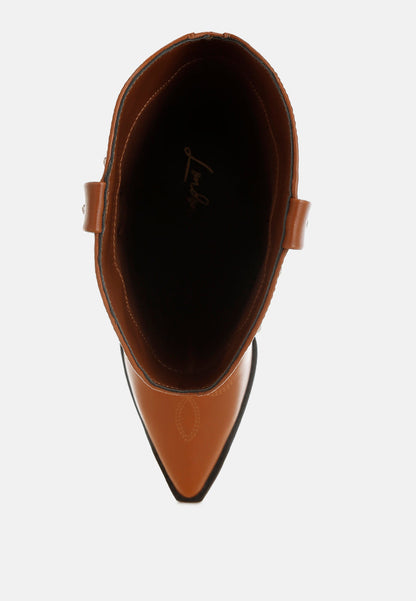 Dockery Studs Embellished Cowboy Boots-4