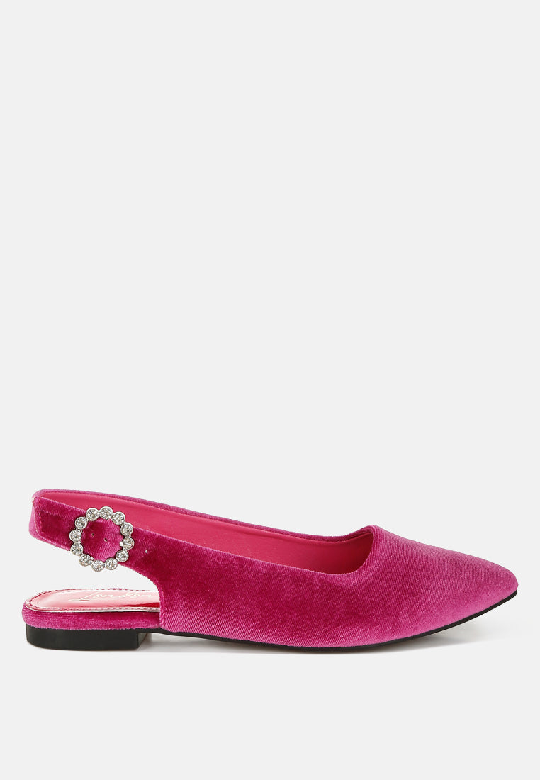 Dolan Velvet Slingback Flat Sandals-7