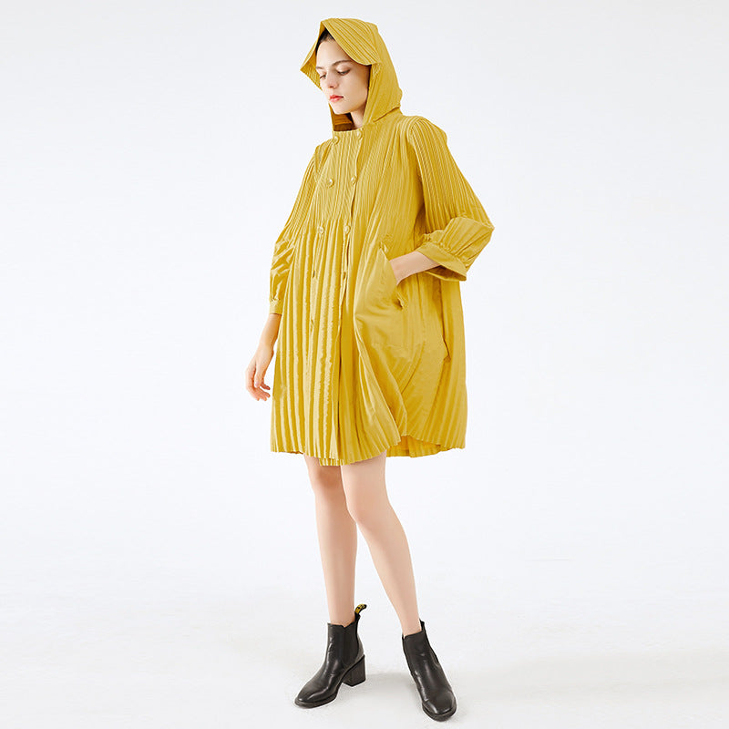 Double-Breasted Windbreaker Coat For Women, Midtown, BYMANYC New York.-2