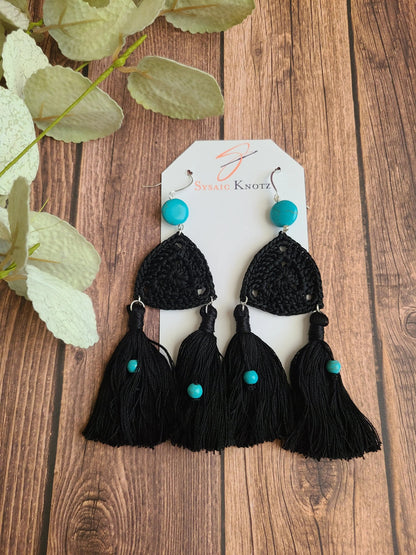 Double Tassel Earrings-2
