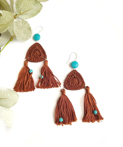 Double Tassel Earrings-0