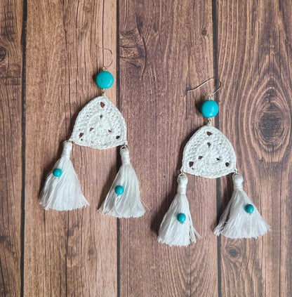 Double Tassel Earrings-5