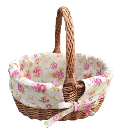 Double Steamed Oval Wicker Shopping Basket-0
