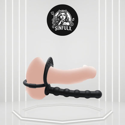 Dual Sensation Penis Ring Anal Plug-0