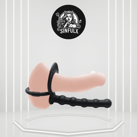 Dual Sensation Penis Ring Anal Plug-0