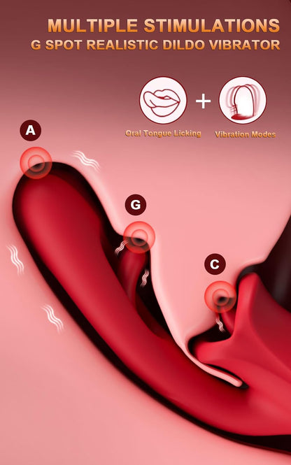 Dual-Stimulation Clitoral and G-Spot Vibrator Dildo-1