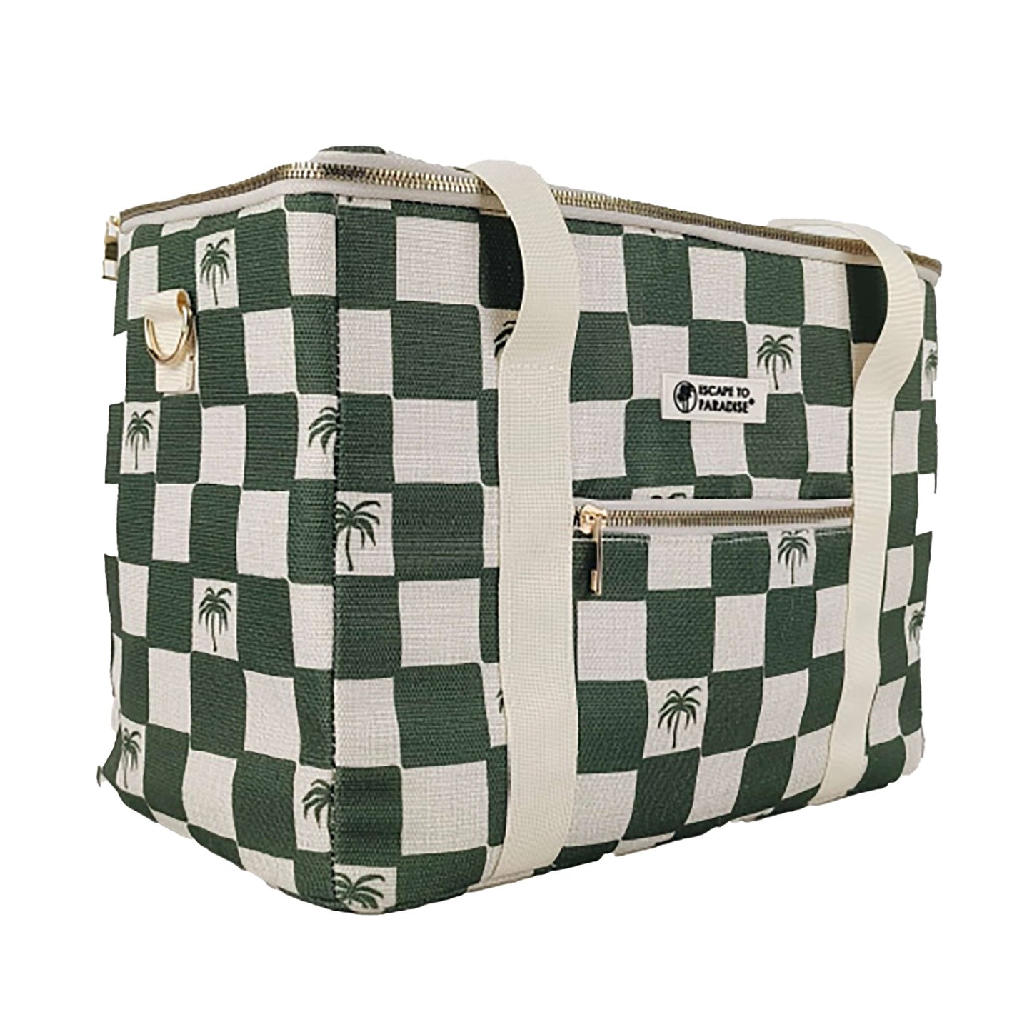 Cooler Bag-Large-Check Palm Kale-0