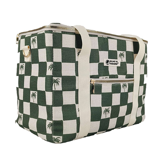 Cooler Bag-Large-Check Palm Kale-0