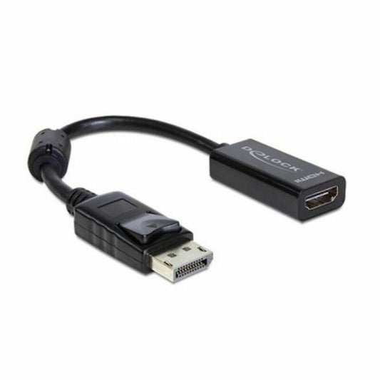 DisplayPort to HDMI Adapter DELOCK Adaptador DisplayPort > HDMI 13 cm Black-0