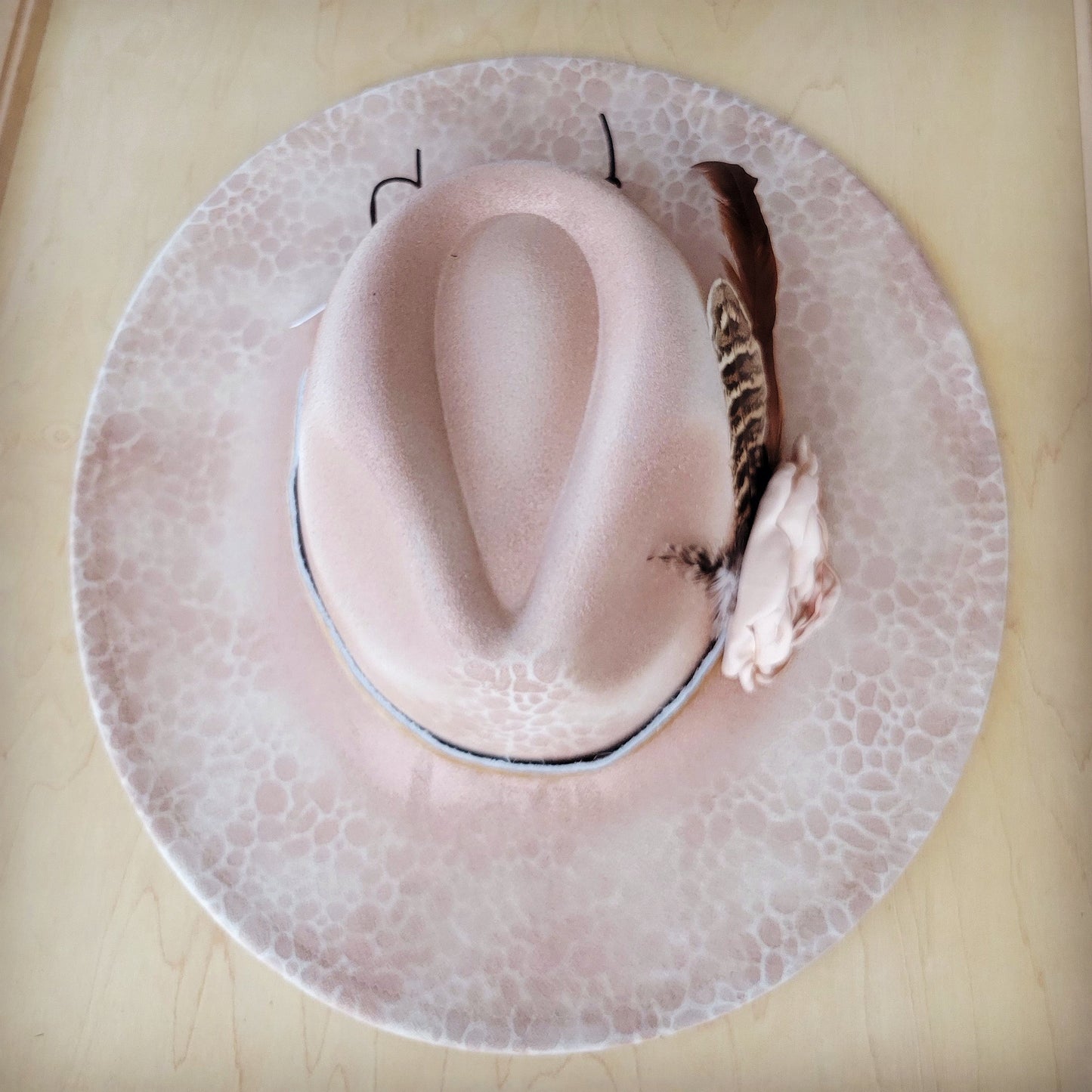 CUSTOM Hand-Painted Cowgirl Western Boho Hat A109-2