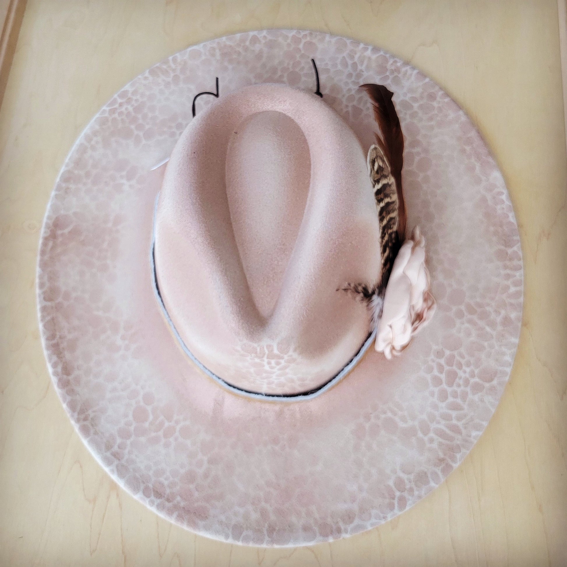 CUSTOM Hand-Painted Cowgirl Western Boho Hat A109-2