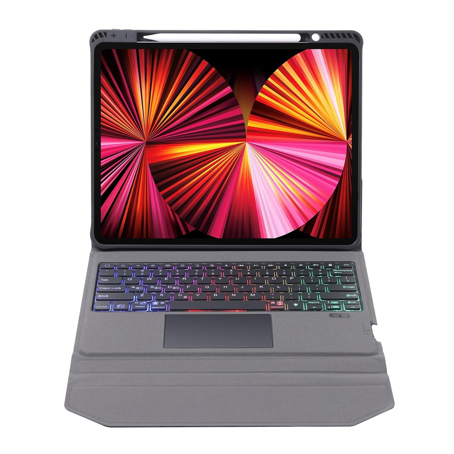 Bluetooth Keyboard Leather Case With Backlight & Touchpad For Ipad Air 10.9 - Black-2