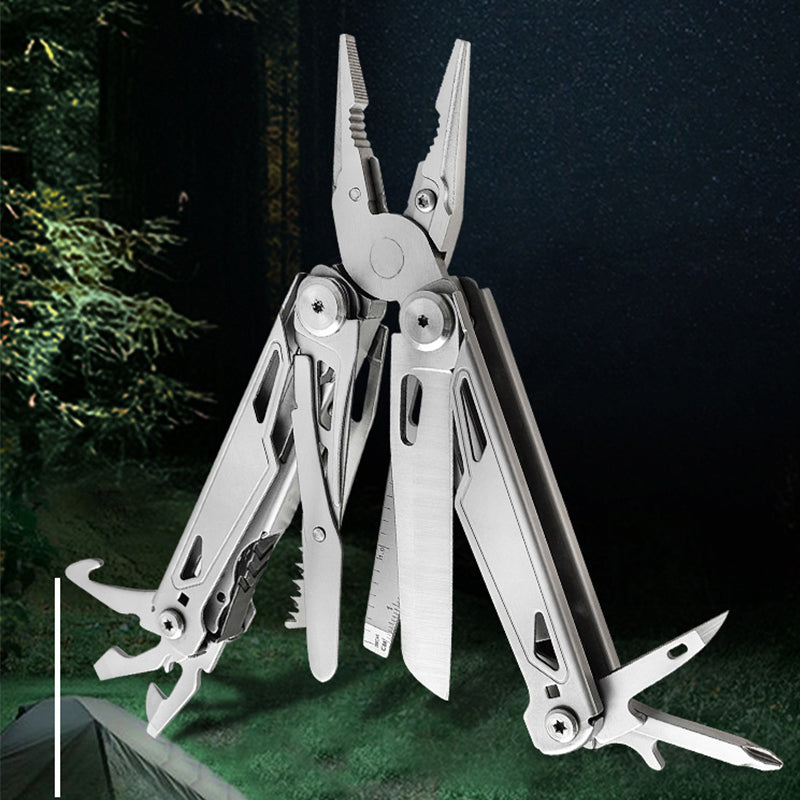 Foldable Multitool Pliers with Scissors and Screwdriver Stainless Steel Multi Tool Pliers with Replaceable Wire Cutters and Saw-0