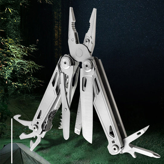 Foldable Multitool Pliers with Scissors and Screwdriver Stainless Steel Multi Tool Pliers with Replaceable Wire Cutters and Saw-0