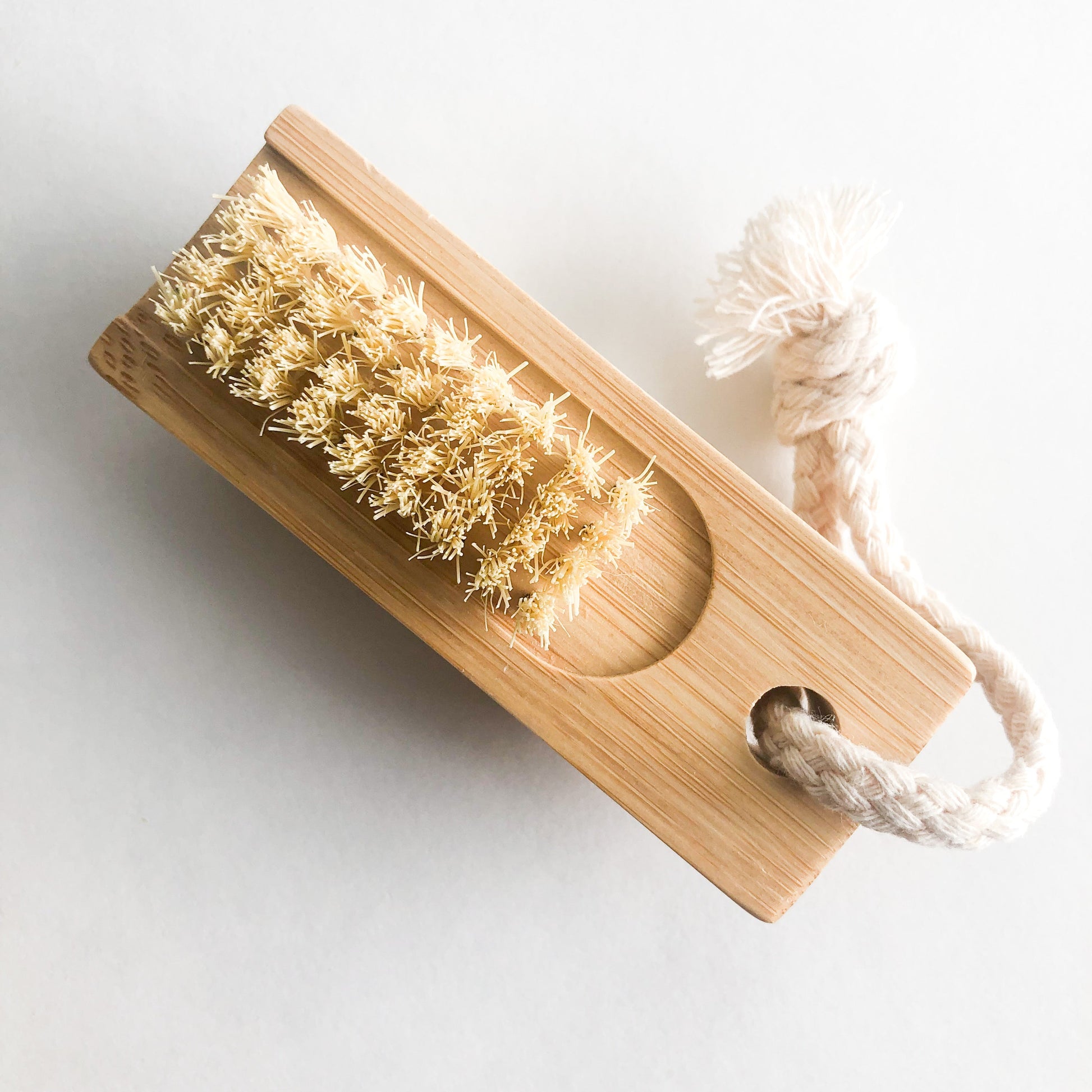 Double Sided Bamboo Sisal Nail Brush-Zero Waste Plastic Free Nail Brush-1