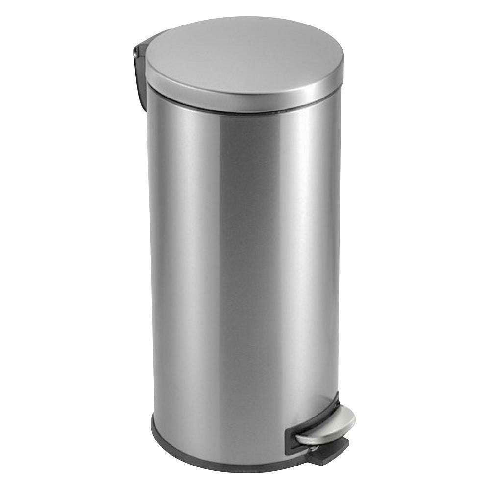 8-Gallon Round Stainless Steel Step Trash Can Kitchen Bathroom Home Office-2