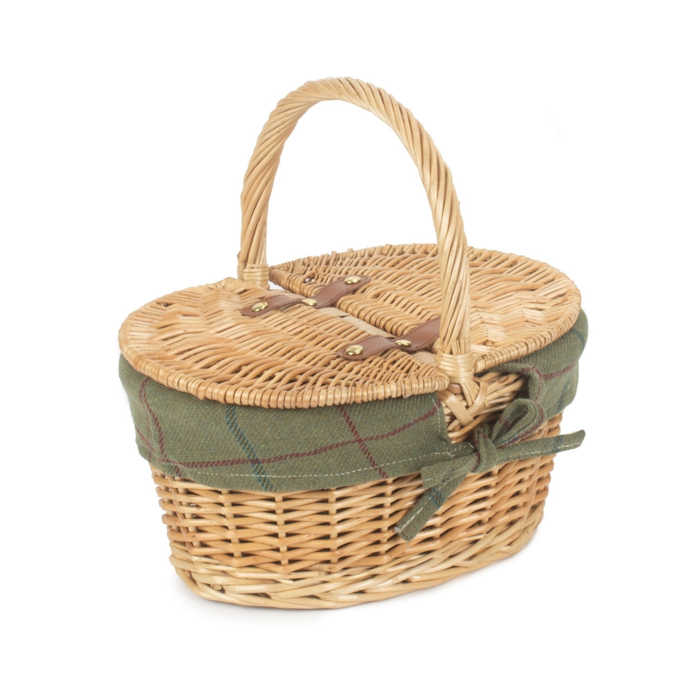 Child's Lined Oval Lidded Shopping Basket-4