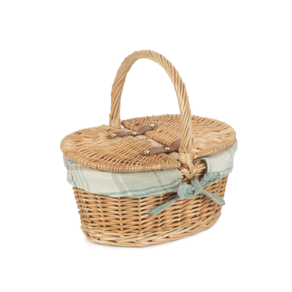 Child's Lined Oval Lidded Shopping Basket-6