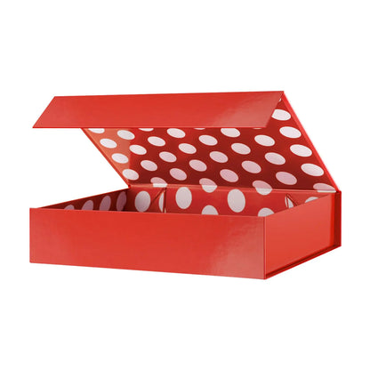 GREEN BEAN Valentines Gift Box 11x7.8x2.3 Inches Gift Box with Lid for Presents Red Magnetic Closure Gift Box Shirt Gift Box for Clothes