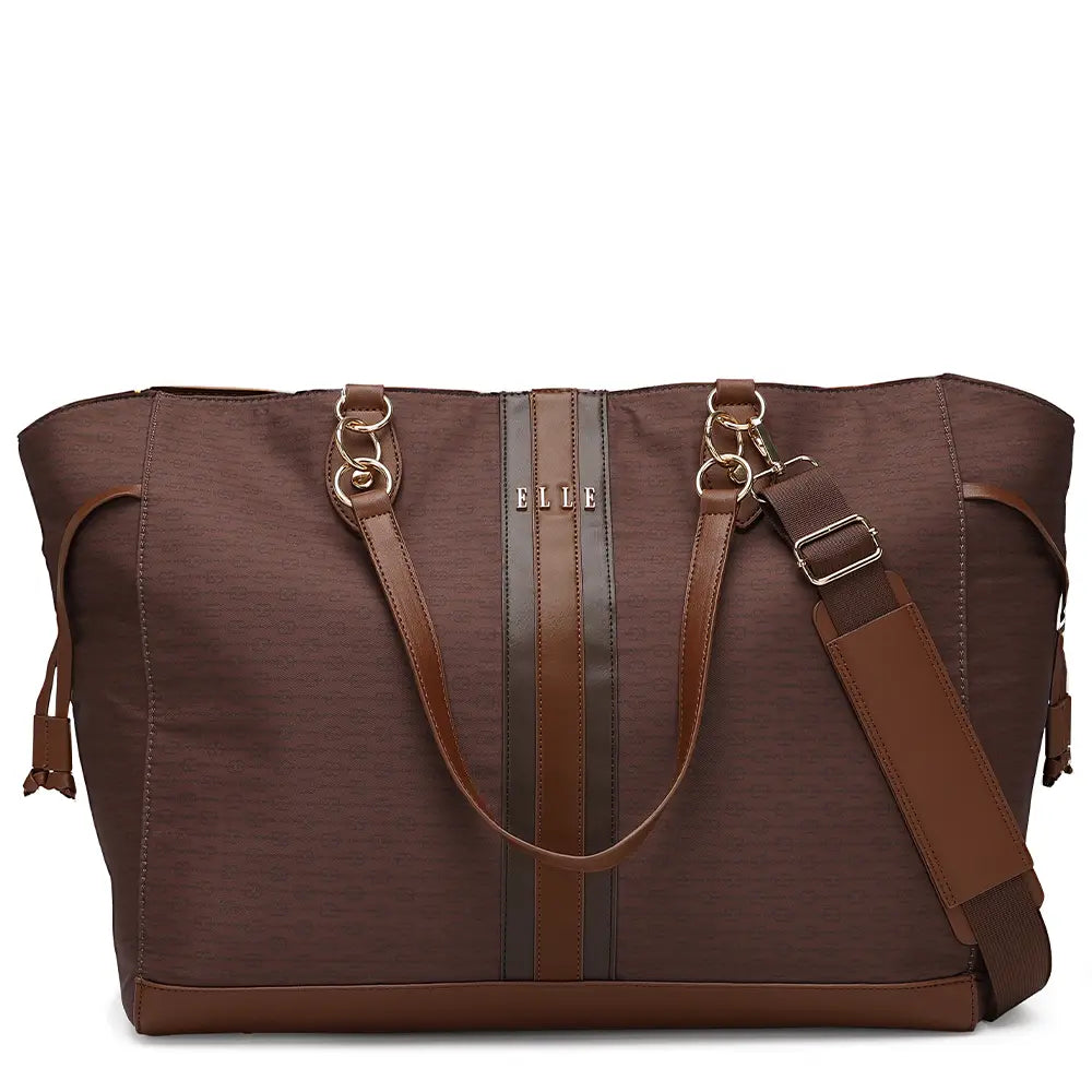 Eleganza Twill Monogram Weekender Tote Bag-0