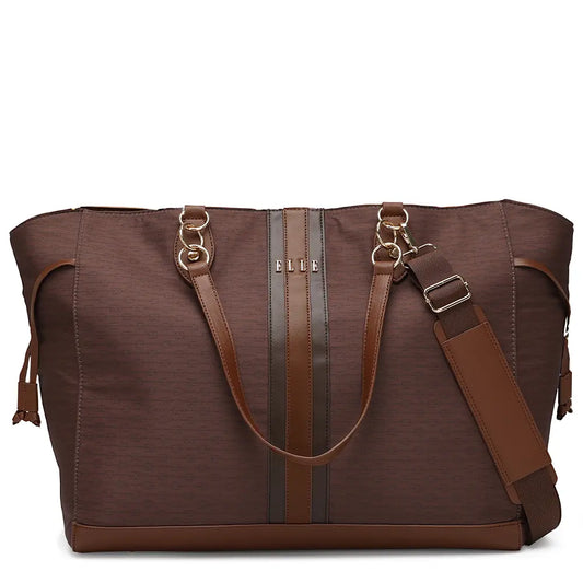 Eleganza Twill Monogram Weekender Tote Bag-0