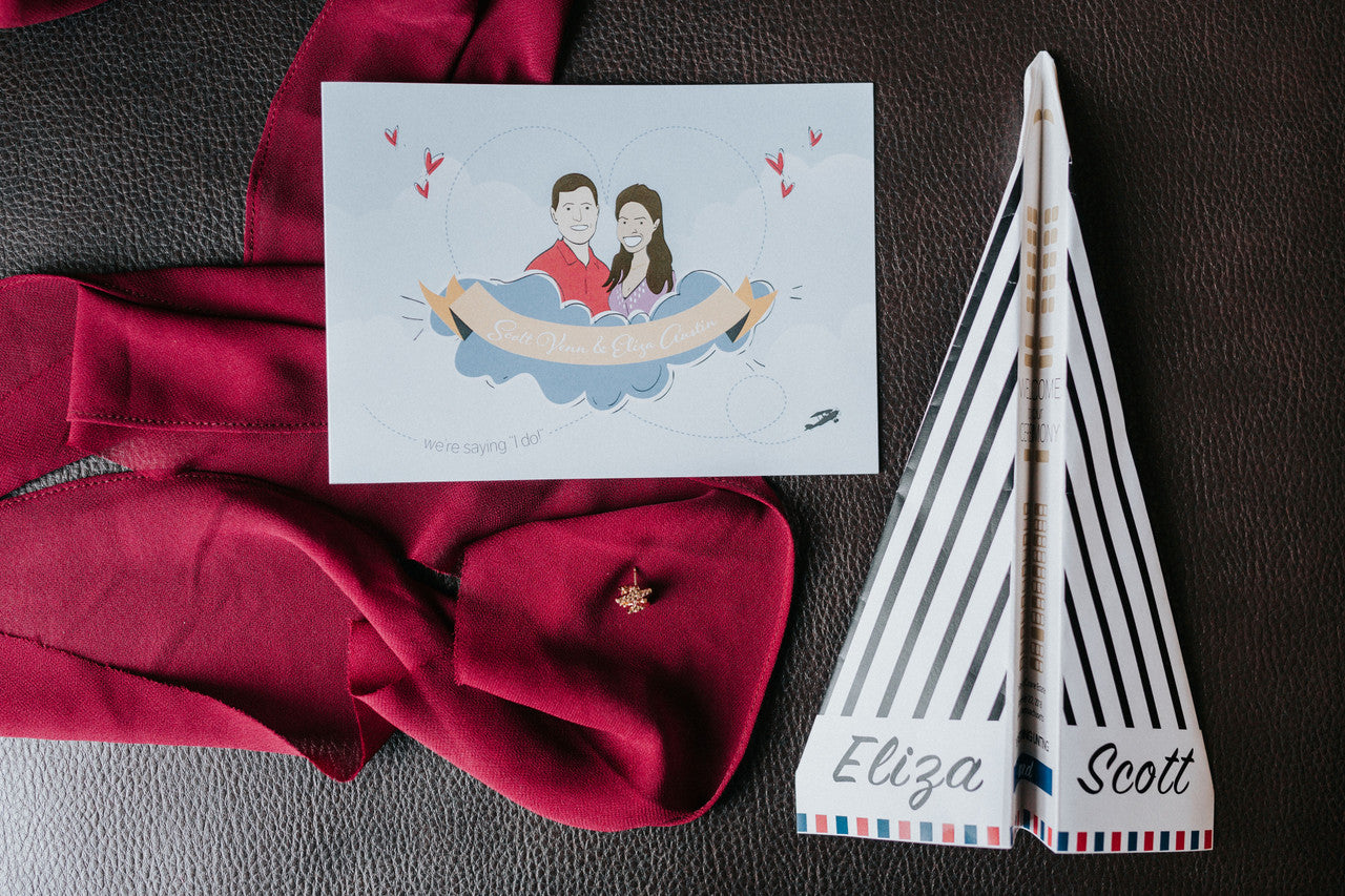 Custom Design: Airplane Stud Earrings- 18K Gold: 12mm-16