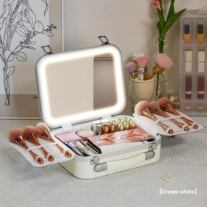 Lighted Mirror Large Cosmetics Storage Box