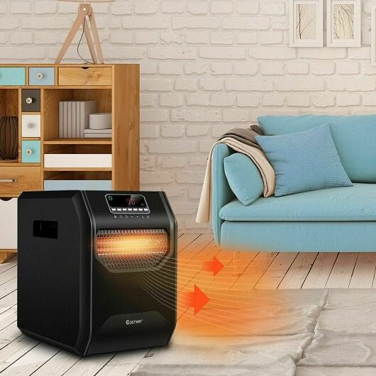 12 H Timer LED Remote Control Portable Electric Space Heater-0