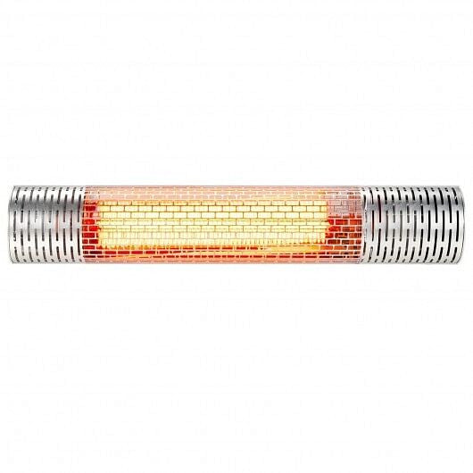1500W Indoorand Outdoor Electric Heater with 2 Power Settings -Silver-0