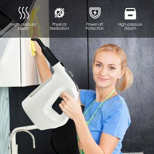 1400W Multipurpose Pressurized Steam Cleaner With 17 Pieces Accessories-Gray-6