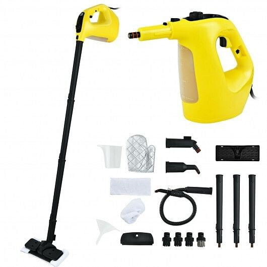 1400W Multipurpose Pressurized Steam Cleaner With 17 Pieces Accessories-Gray-9