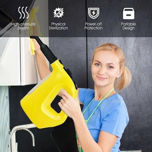 1400W Multipurpose Pressurized Steam Cleaner With 17 Pieces Accessories-Gray-11