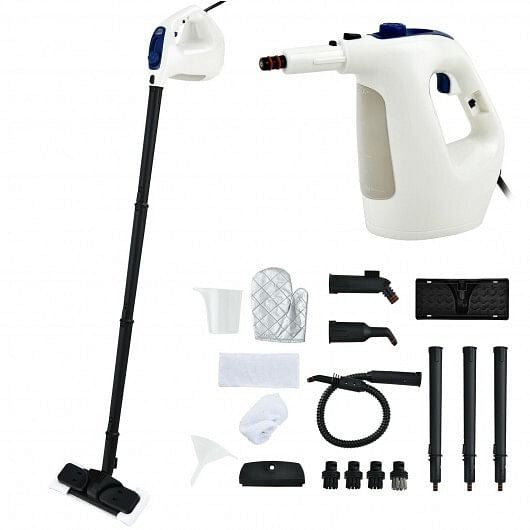 1400W Multipurpose Pressurized Steam Cleaner With 17 Pieces Accessories-Gray-14