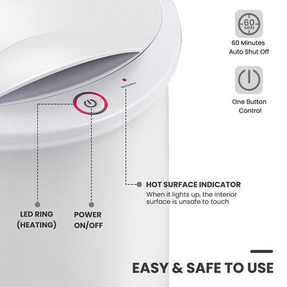 20L Bathroom Towel Warmer with Auto Shut-White-2