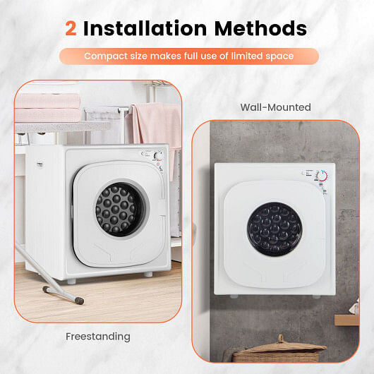 1500W Compact Laundry Dryer with Touch Panel-White-0