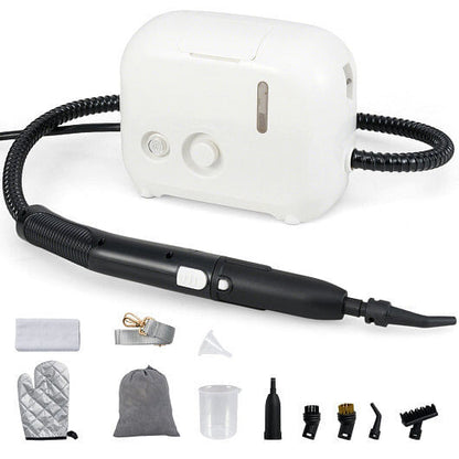 1500W Portable Steam Cleaner with 34 oz Water Tank-White-4
