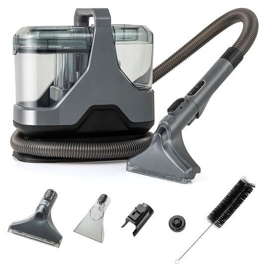 600W Upholstery Cleaner Machine with 15Kpa Powerful Suction and Versatile Attachments-Gray-0