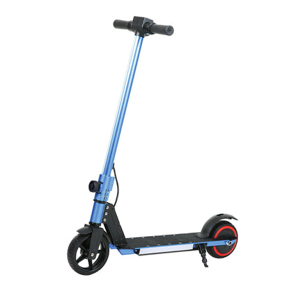 Electric Scooter 130W 16KM/H LED Light Folding Portable Riding Commuter Blue-2