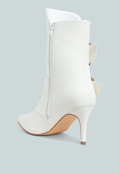 Ebera Chunky Buckle Strap Ankle Boots-3