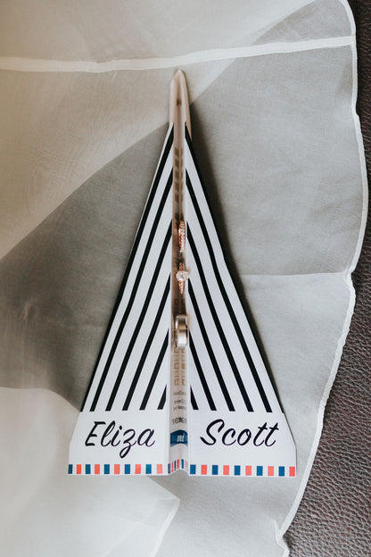 Custom Design: Airplane Stud Earrings- 18K Gold: 12mm-18