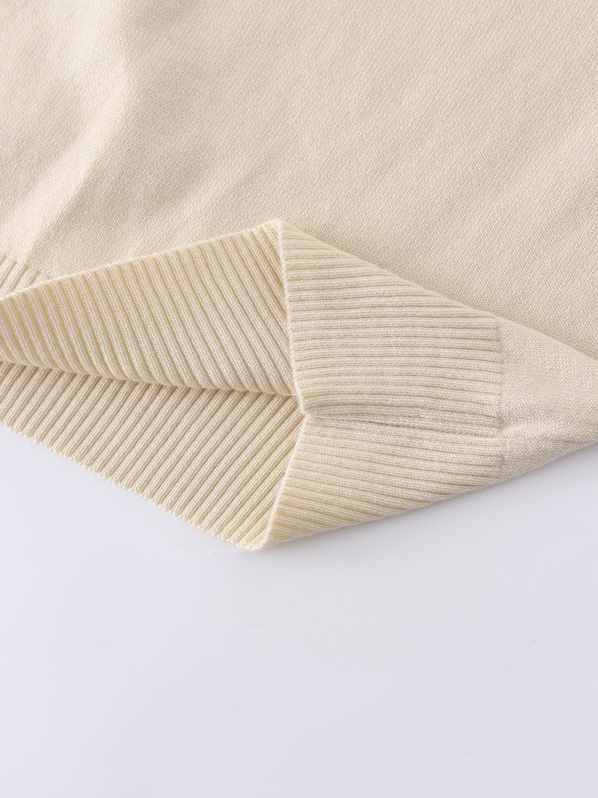 Basic Crew Sweater 3Q-Ivory-4