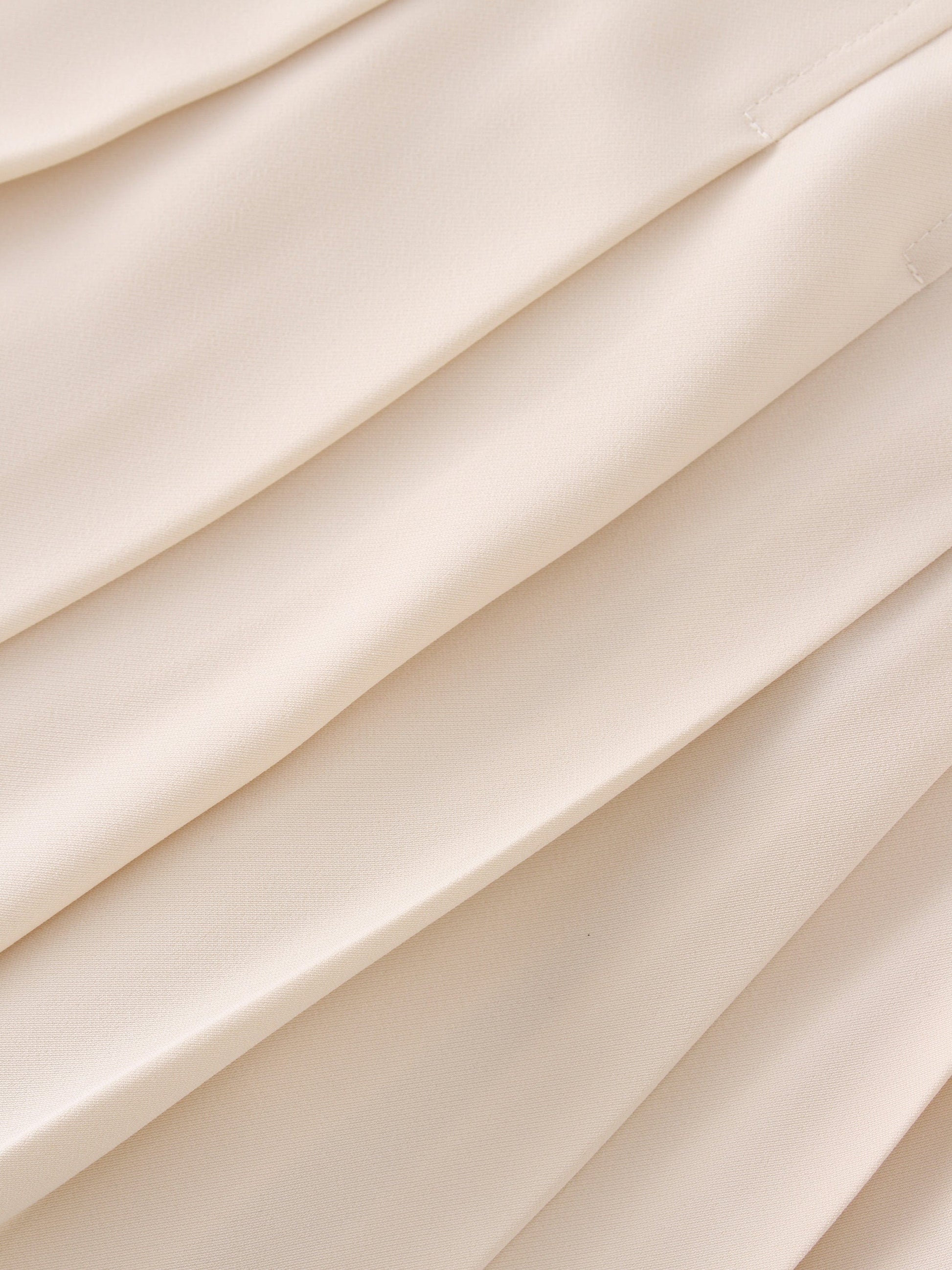 Yoke Pleated Skirt 37"-Ivory-4