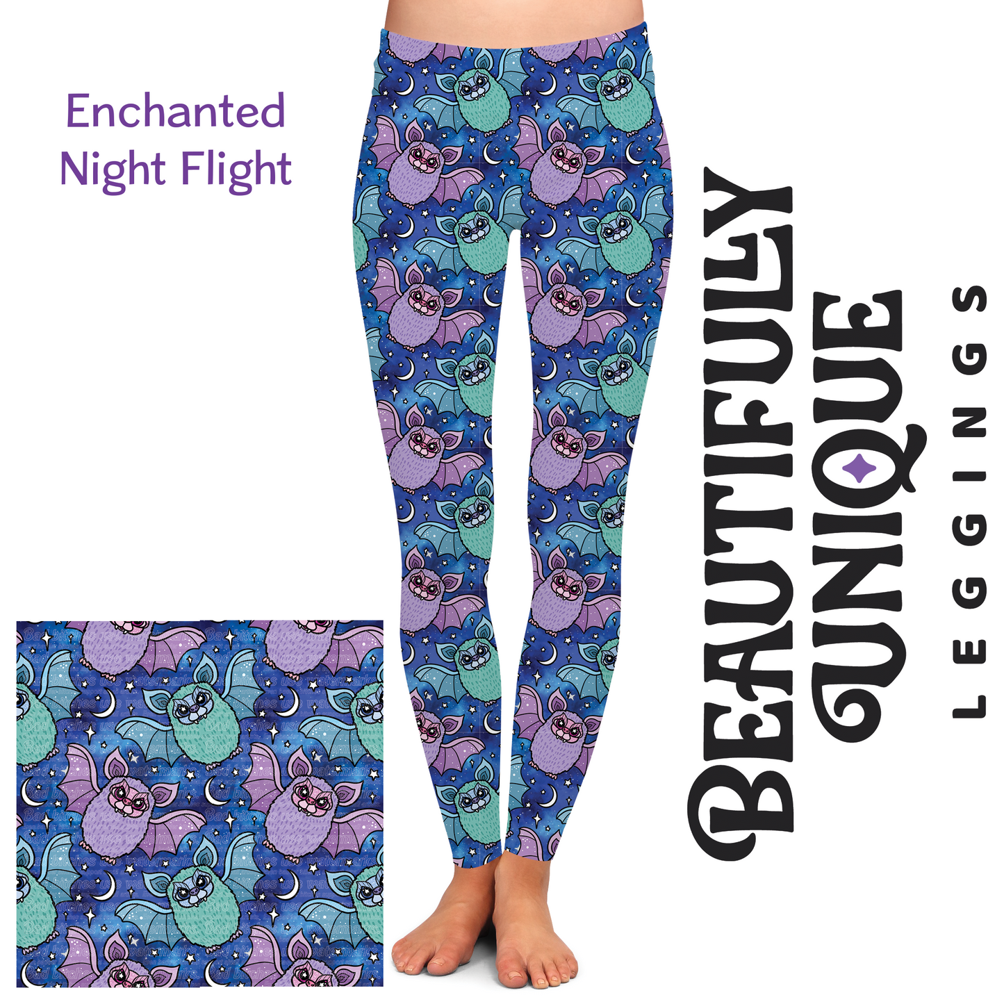Enchanted Night Flight Exclusive Leggings - High-quality Handcrafted Vibrant-0