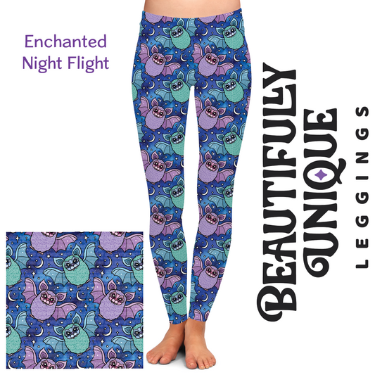 Enchanted Night Flight Exclusive Leggings - High-quality Handcrafted Vibrant-0